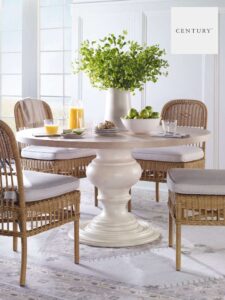 Century Thomas O'Brien Mainland Wicker Dining Chairs at Studio J Furniture Store in Central Ohio
